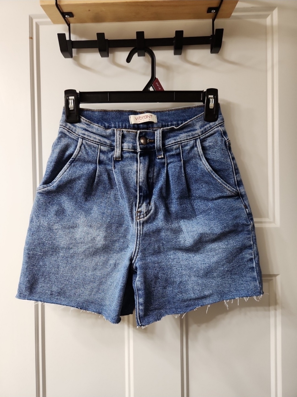 Vibrant Pleated High-Waist Shorts
